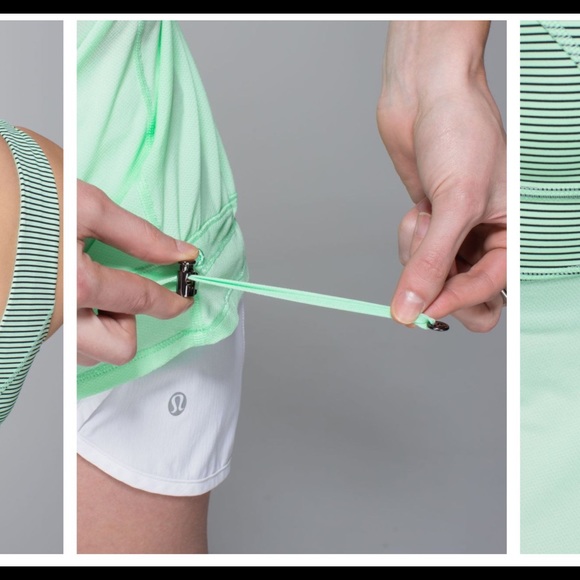 Tame Me Tank Teal Striped breathable workout - Picture 6 of 11